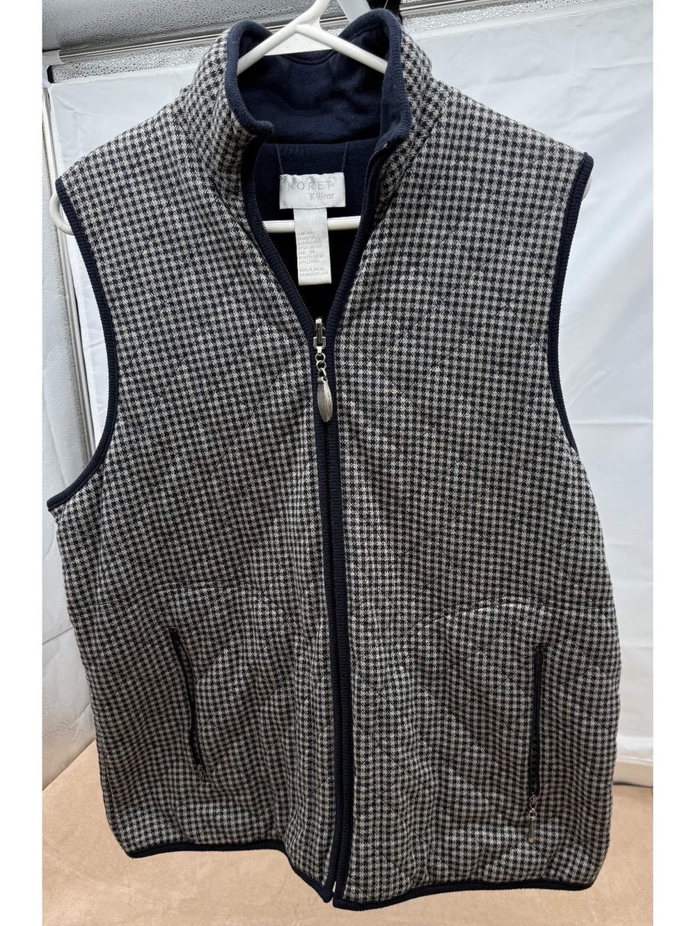 KORET K-Wear Women's Houndstooth Fleece Vest Size M